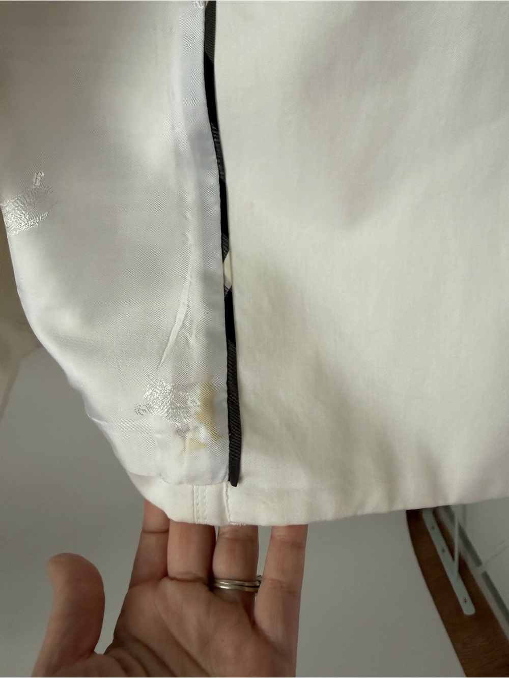 BURBERRY | Brit White Slim Fit Double Breasted Belted Trench Coat US 2 UK 4 - Picture 12 of 16